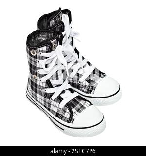 Sports shoes - high top sneakers Stock Photo