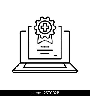 Multimedia learning systems line icon. Vector isolated element. Editable stroke. Stock Vector