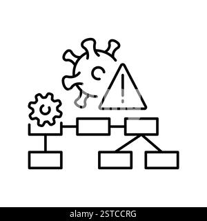 Strategic planning line icon. Vector isolated element. Editable stroke. Stock Vector