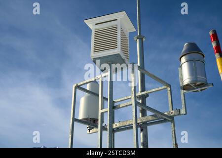 Alpine weather station for meteorological forecasting Stock Photo - Alamy