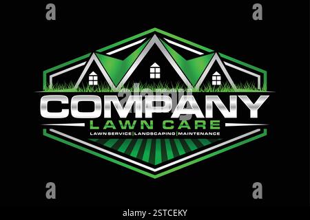 lawn care logo design creative idea vector design inspiration Stock Vector