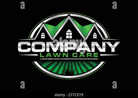 lawn care logo design creative idea vector design inspiration Stock Vector