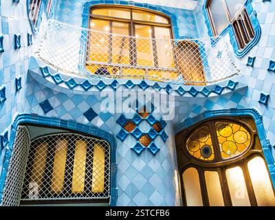 Interior of the Casa Batlló designed by Antoni Gaudi, in Barcelona, Spain. Stock Photo