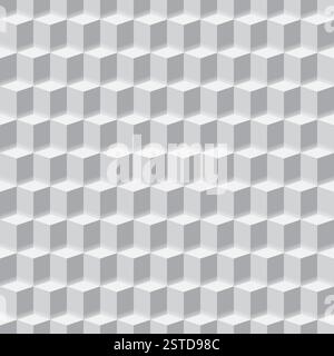Texture Cube White White abstract cubes background. Repeating pattern. 3D illustration ...