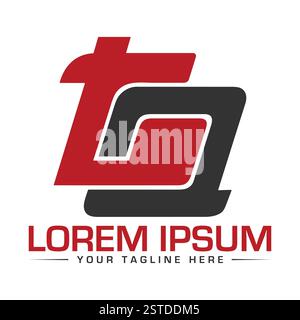 TQ Letter Logo Design Stock Vector