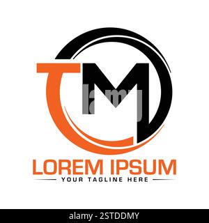 TM Letter Logo Design Stock Vector