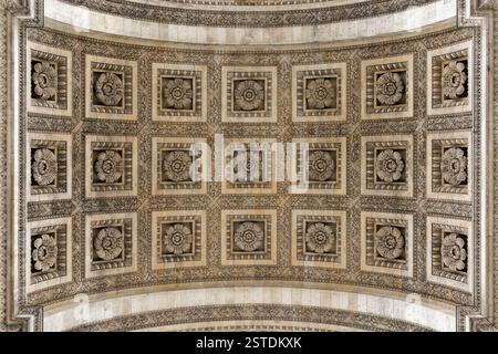 Arc de Triomphe arch detail Stock Photo