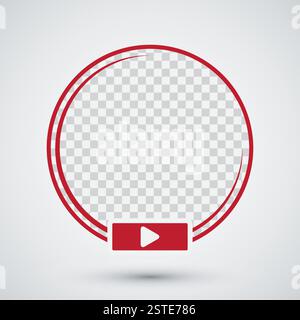 Social media frame icon avatar best for Live video streaming design template Stock Vector