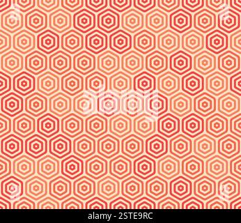 Hexagonal pattern background. Bold rounded hexagons mosaic cells with ...