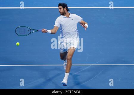 KarenKhachanov of Russia during the 2025 Qatar ExxonMobil Open, ATP 500