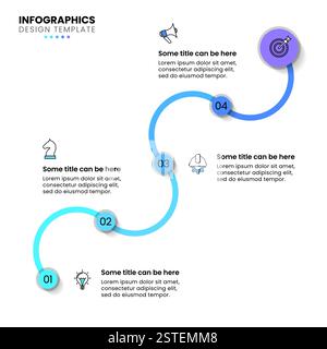 Vector Infographic diagonal timeline report template with 3d colored ...