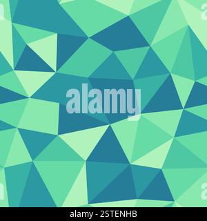Triangles pattern. Compact triangles size. Repeatable pattern. Beautiful vector tiles. Subdued Aqua Tone Gradient. Seamless vector illustration. Stock Vector