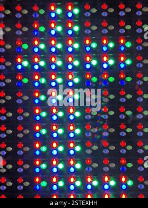 a wallpaper with an RGB type LED macro Stock Photo