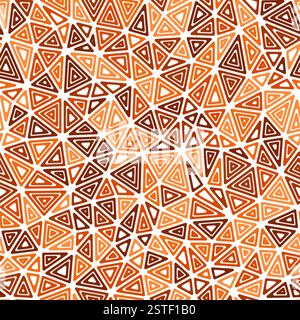Geometric pattern. Compact triangles size. Multiple repeated inner triangles. Monotone style. Repeatable pattern. Beautiful vector tiles. Stock Vector