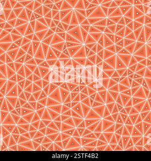 Minimal geometric background. Multiple repeated inner triangles. Compact triangles size. Single color tone style. Seamless pattern. Stock Vector