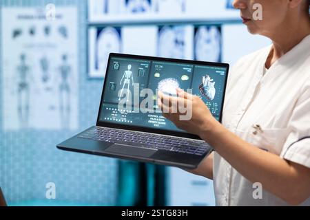 Medical team collaborates on diagnostic procedures and treatment plans. Professionals in radiology and radiography support accurate diagnosis and effective disease prevention, insurance. Stock Photo