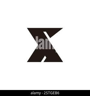 abstarct letters st simple geometric logo vector Stock Vector