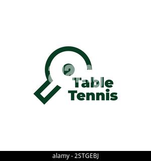 table tennis simple text bet ball symbol vector Stock Vector