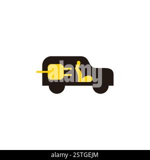 electric car electric plugs chair symbol icon vector Stock Vector