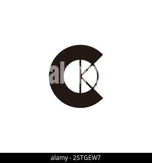 Outline letters DC d c logo with a minimalist design. Letters with ...