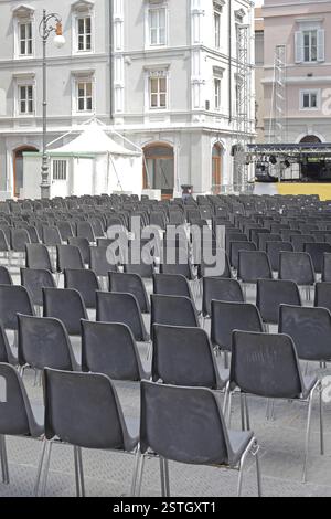 Audience Chairs Outdoor Stock Photo