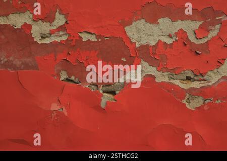 Rusty old wall hole peeling paint background，ancient Stock Photo