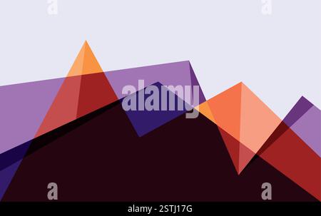 Abstract Mountain background design with modern style simple background Stock Vector