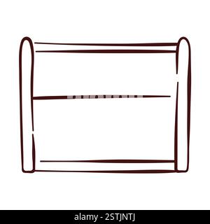 Toolbox simple in line art style isolated on a white background. Stock Vector