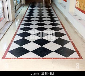 Checkered Floor Stock Photo