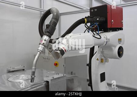 Robot Arm Welding Stock Photo