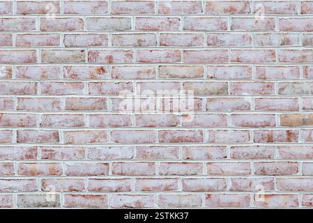 Whitewashed brick wall texture Stock Photo