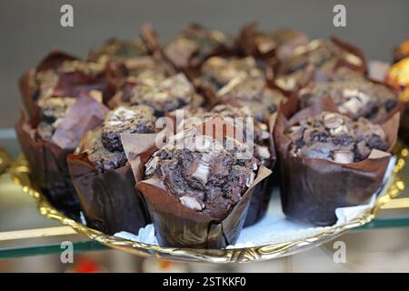 Chocolate Muffins Stock Photo
