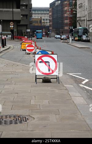 No Left Turn Stock Photo