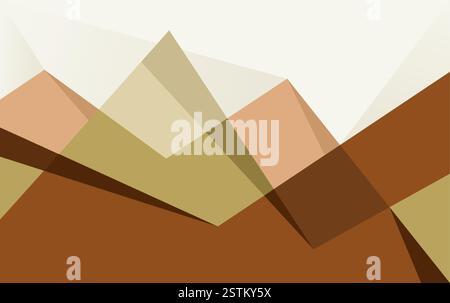 Abstract Mountain Geometric background design with modern style simple design Stock Vector