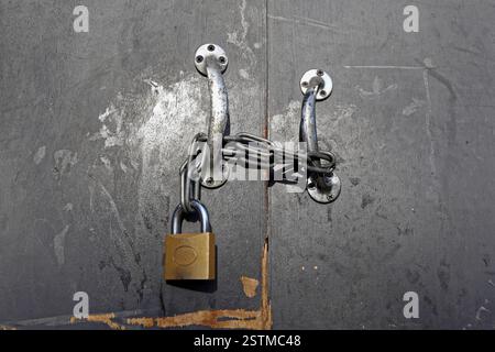 Chain and Padlock Stock Photo