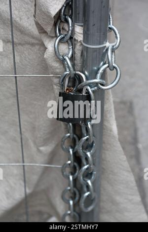 Chain and Padlock Stock Photo