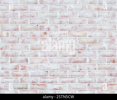 Whitewashed brick wall texture Stock Photo