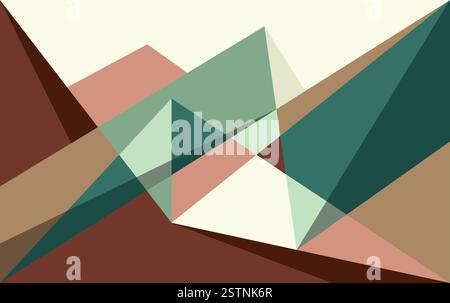 Abstract Artwork Mountain Style Background vector Stock Vector
