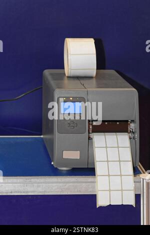 Barcode Label Printer Stock Photo