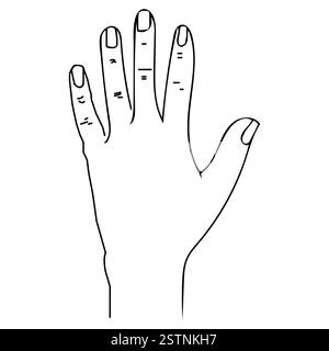 Silhouette hands design, artistic black shapes Stock Vector