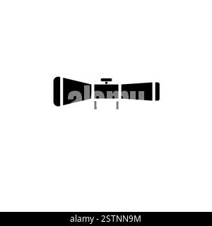 Cross telescopic icon flat vector. Circle sight. Sniper rifle isolated ...
