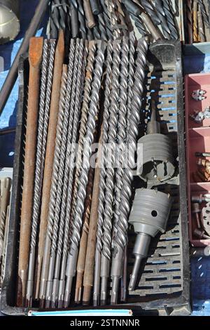 Long Drill Bits Stock Photo