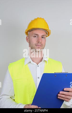 Clip Board Worker Stock Photo