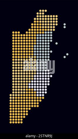 Vector Dotted Map of Belize. Simple Silhouette of Belize. The National ...