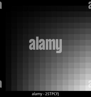 grid of many squares that fade from white to black passing through all the shades of gray Stock Photo