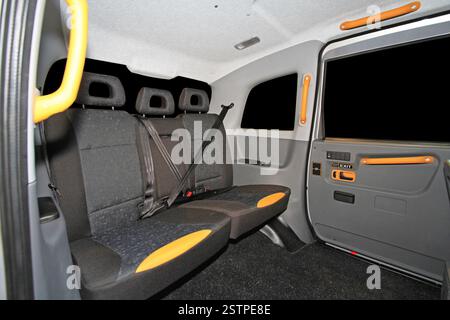 Black Cab Interior Stock Photo