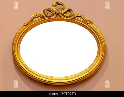 Oval Gold Frame Stock Photo