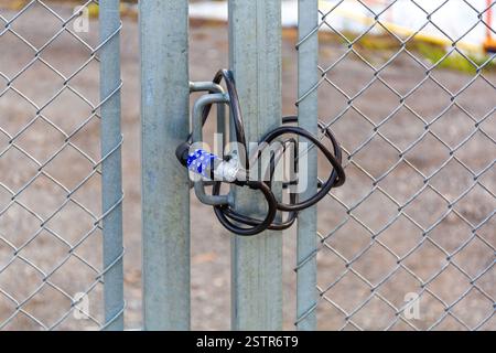 Combination Lock Wire Stock Photo
