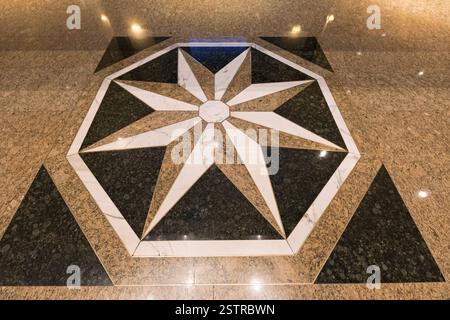 Marble Floor Star Stock Photo