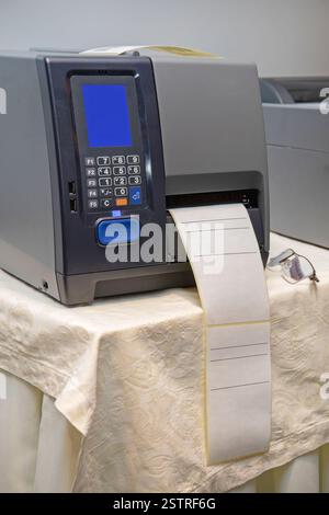 Barcode Printer Stock Photo